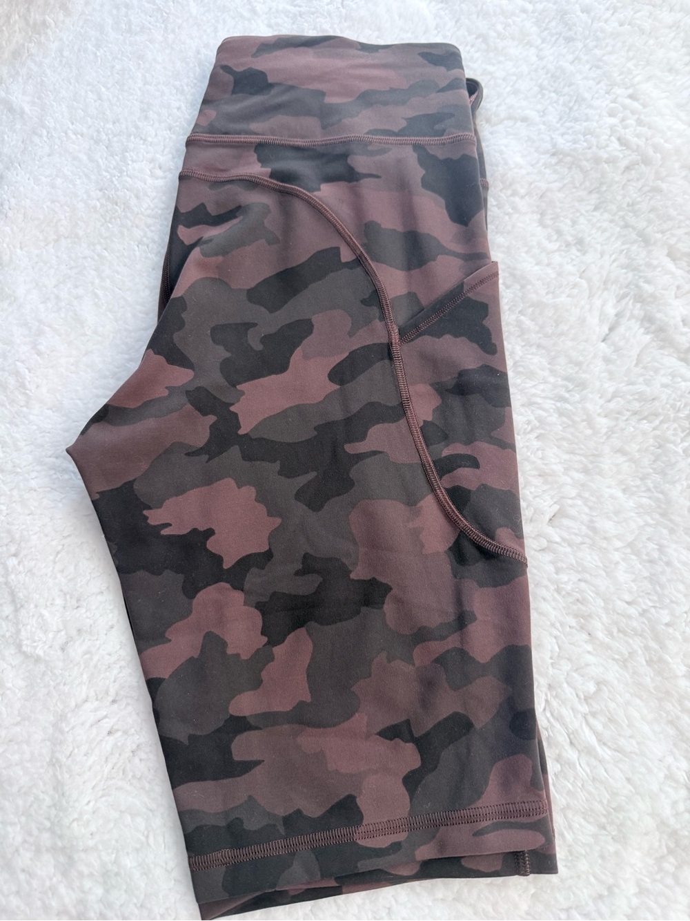 Kids Camo Active Shorts - Brown/Black